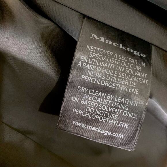 Mackage NEW Lana Cashmere Wool Double Breasted Cropped Coat Jacket Black Large - Picture 13 of 16